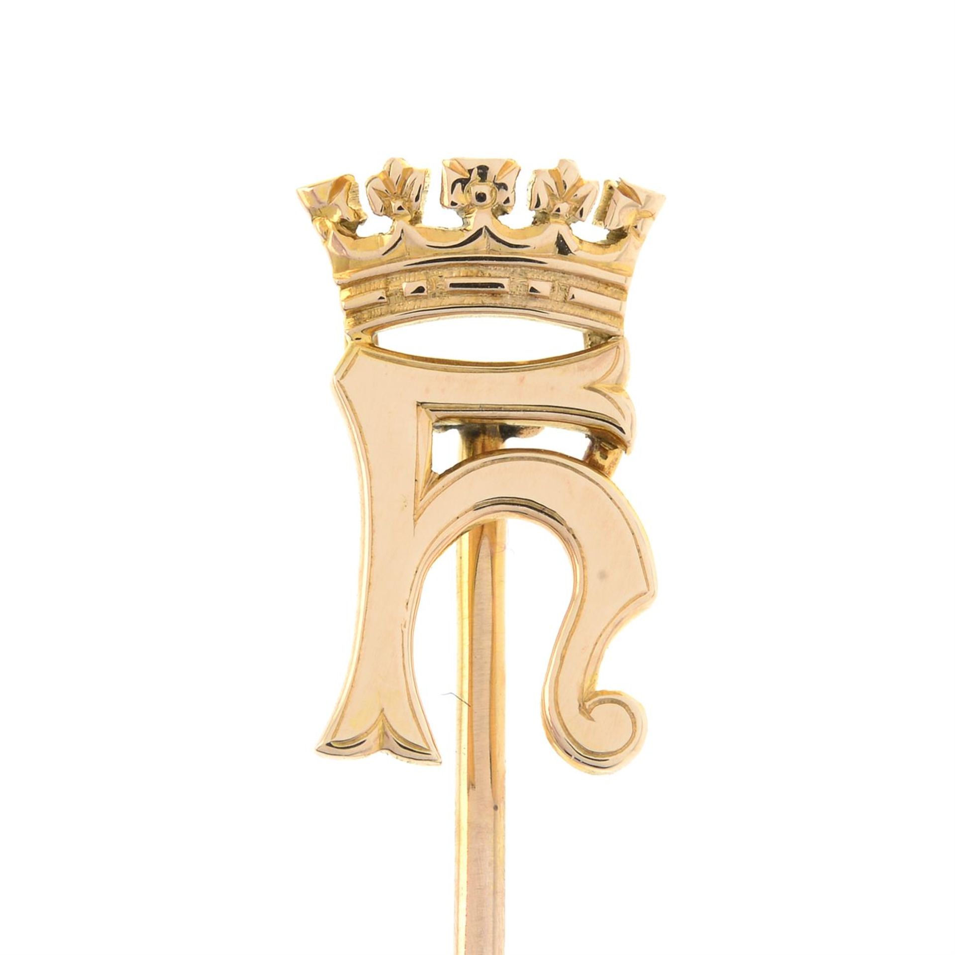An early 20th century 15ct gold monogram stickpin for Princess Helen of Waldeck and Pyrmont, - Image 3 of 7