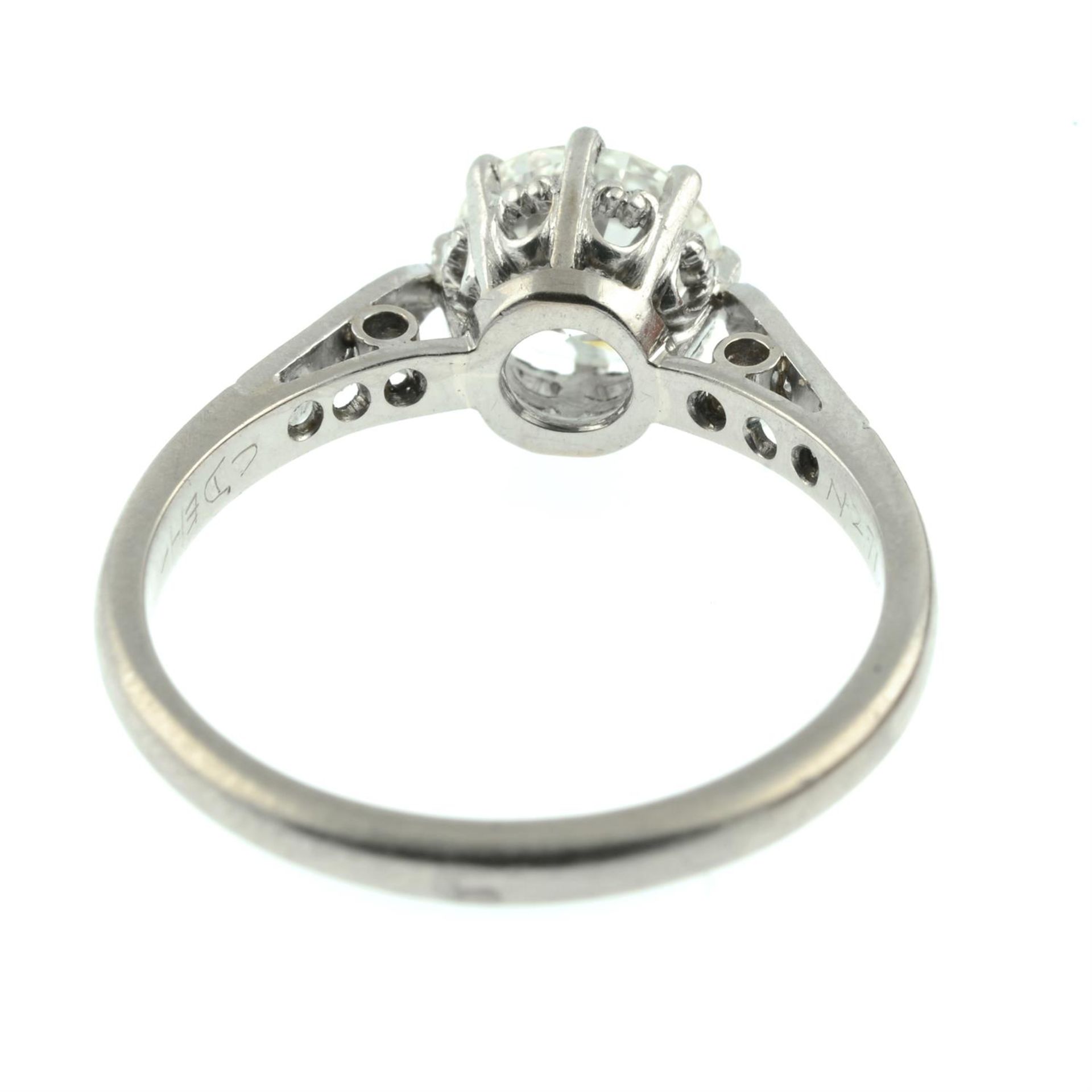 A mid 20th century 18ct gold circular-cut diamond single-stone ring. - Image 4 of 5