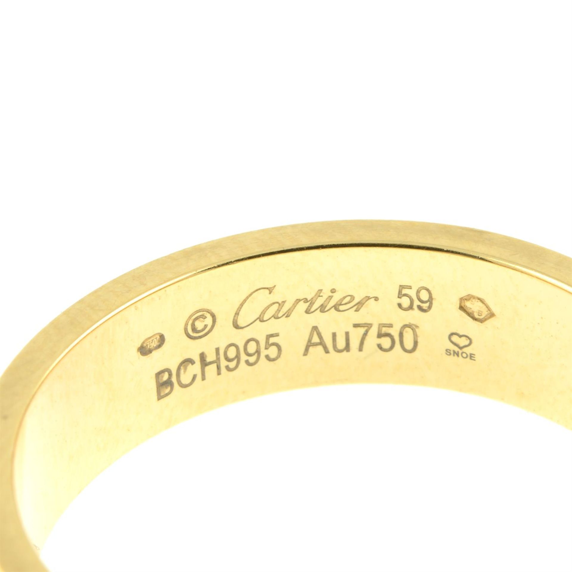 An 18ct gold 'Love' ring, by Cartier. - Bild 4 aus 5