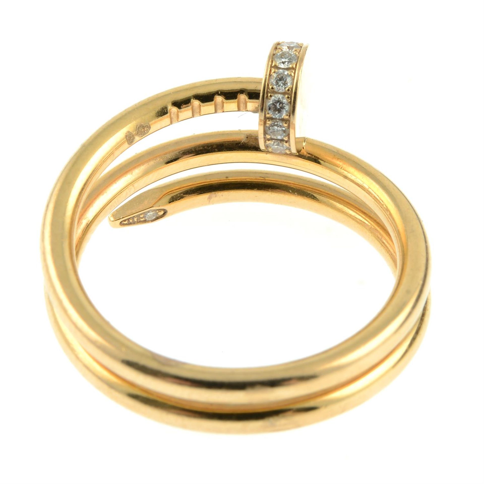 An 18ct gold diamond 'Double Juste Un Clou' ring, by Cartier. - Bild 4 aus 6