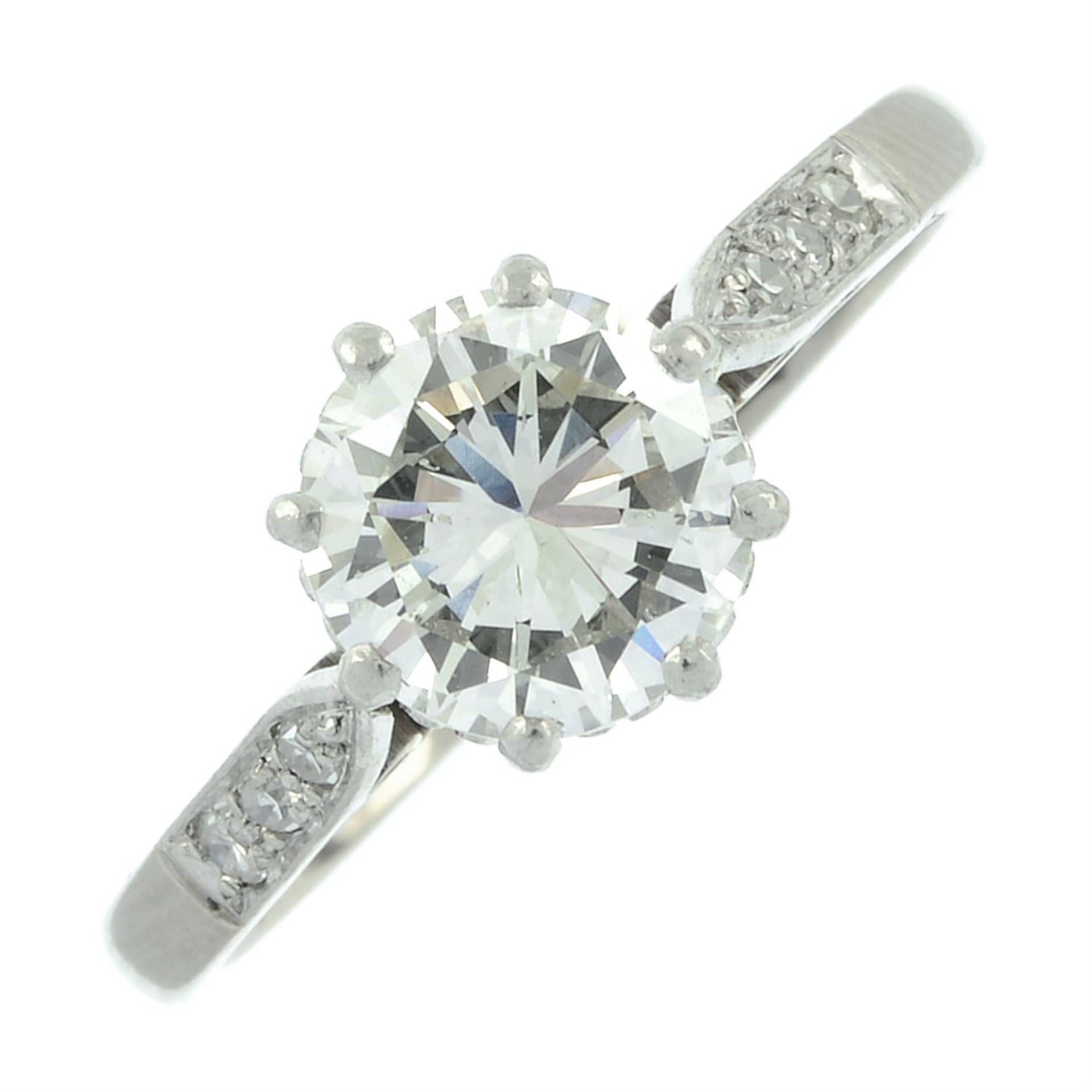 A mid 20th century 18ct gold circular-cut diamond single-stone ring. - Image 2 of 5
