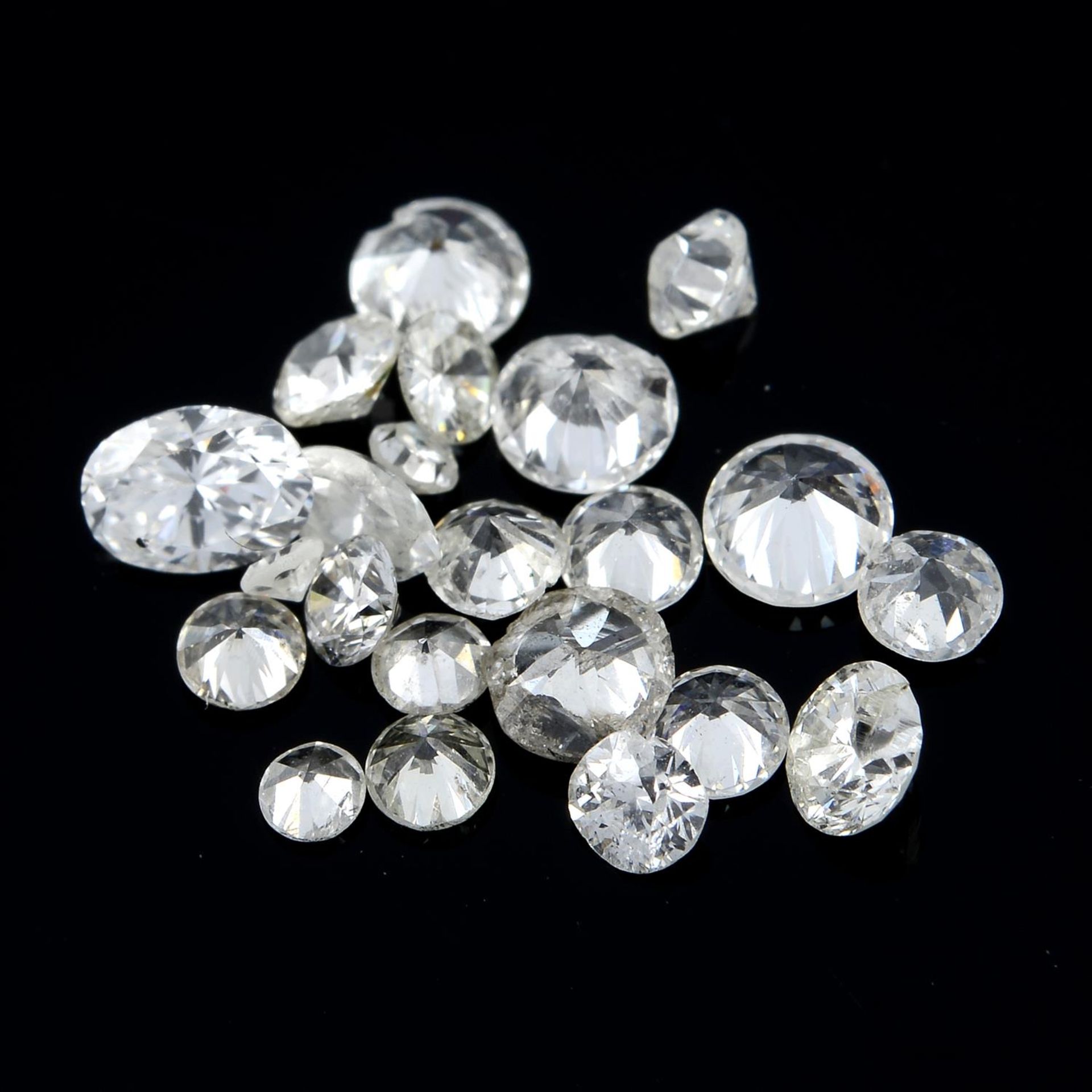 A selection of vari-cut diamonds, approximate total weight 1.32ct.