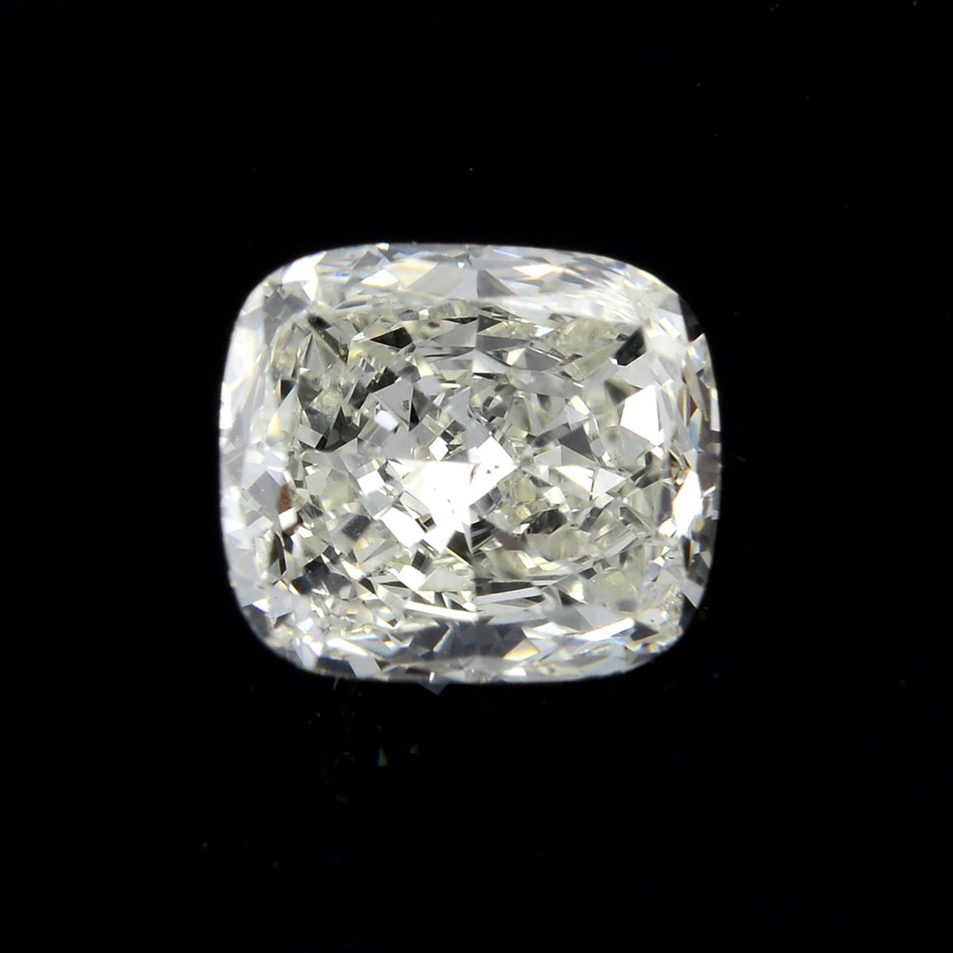 A cushion-cut diamond, weight 0.76ct.