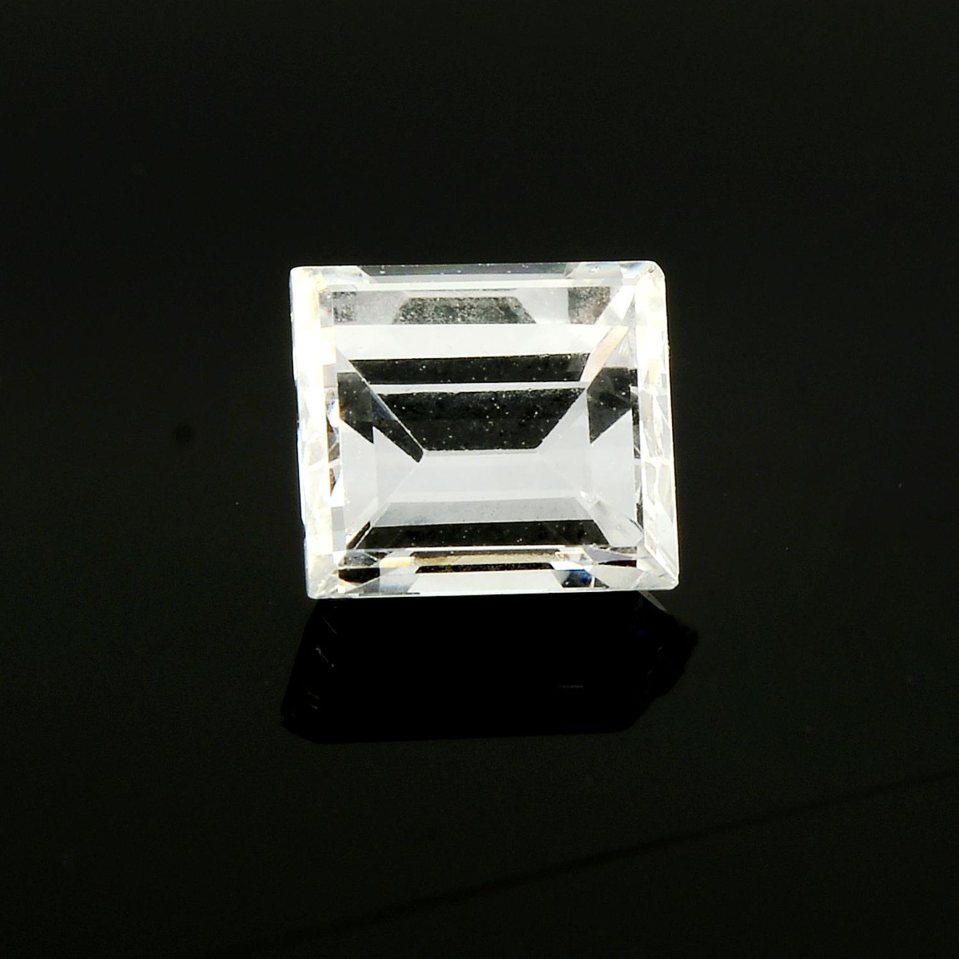A rectangular-shape diamond, weight 0.46ct.