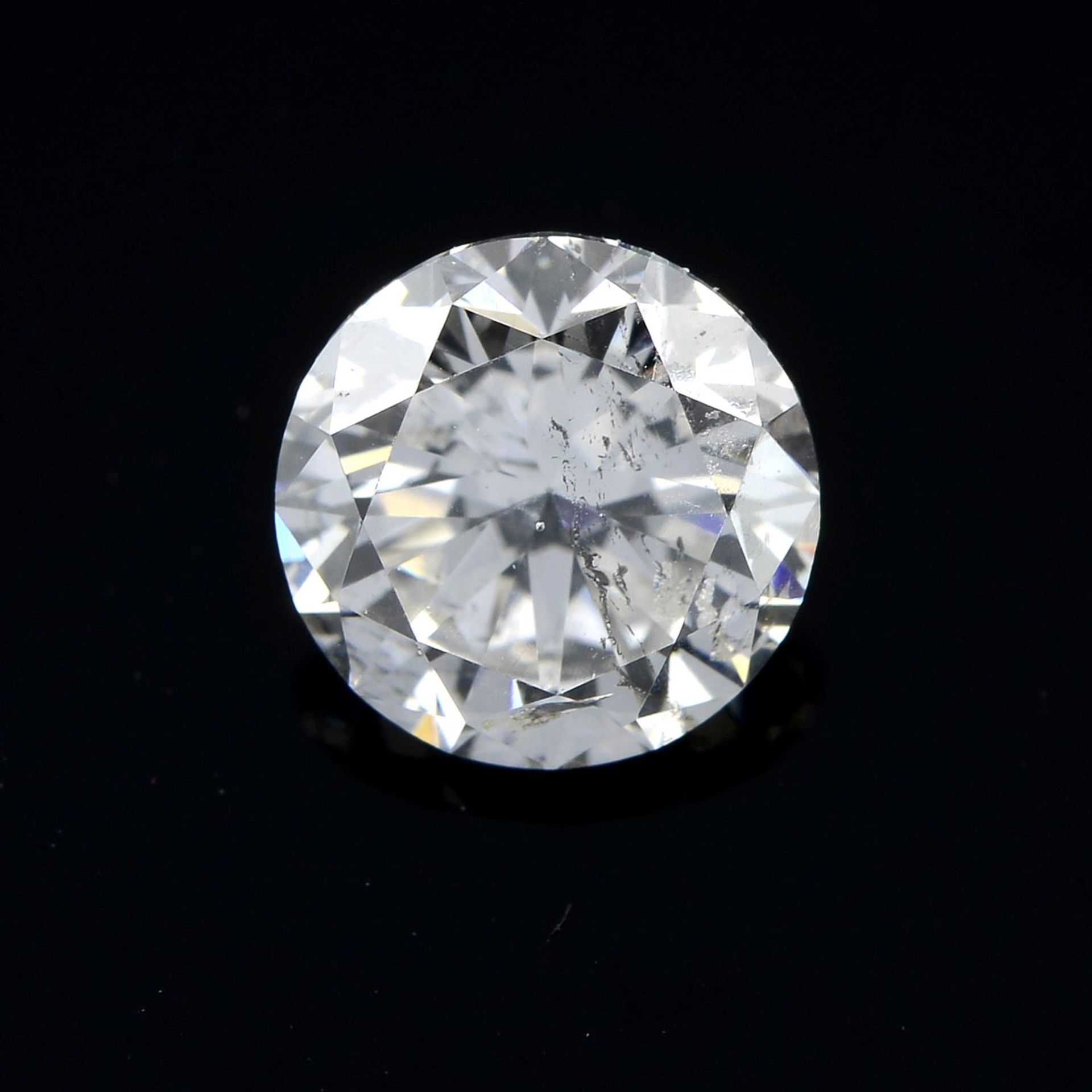 A round brilliant-cut diamond, weight 0.62ct.