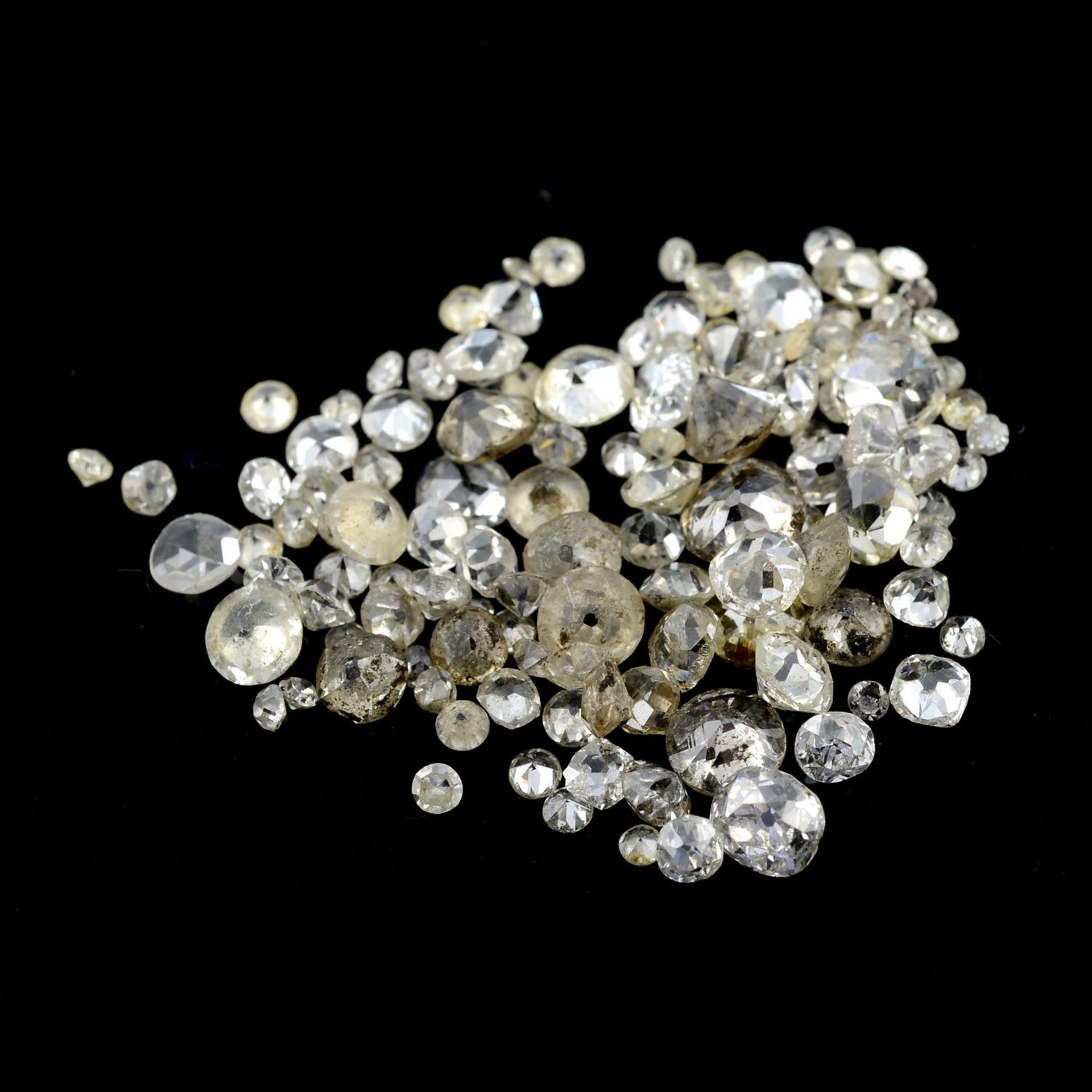 A selection of vari-cut diamonds, total weight 5.01cts.