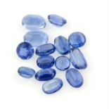 A selection of oval-shape kyanite, total weight 10.71cts.