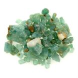 A small selection of rough emerald crystals, total weight 43.79cts.