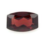 A fancy-shape garnet, weight 3.43cts.