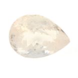 A pear-shape morganite, weight 38.66cts.