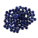 A selection of circular-shape sapphire cabochons, total weight 17.10cts.