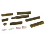 Twelve tourmaline crystals, total weight 62.49cts