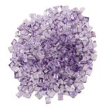 A selection of octagonal-shape amethysts, total weight 277.73cts.