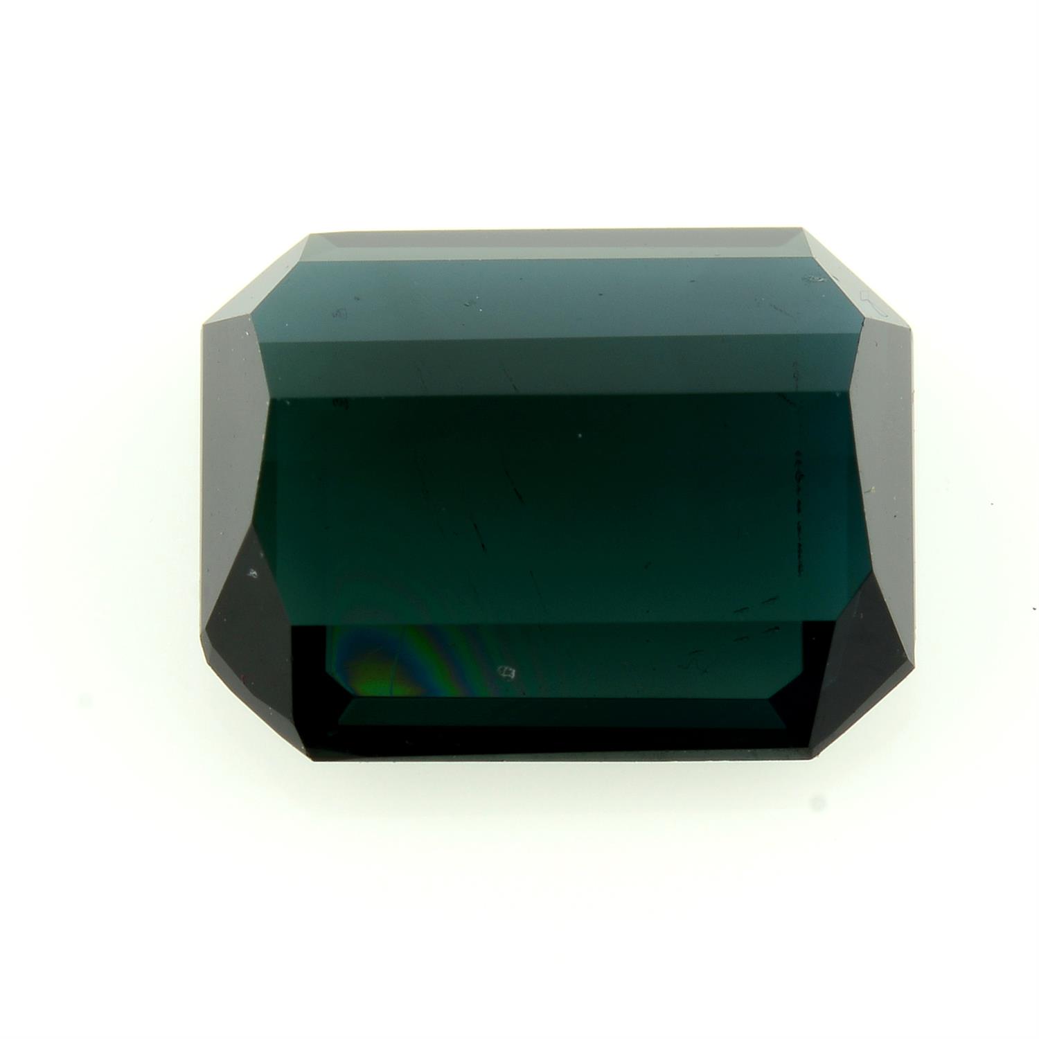 A rectangular-shape green tourmaline, weight 3.60cts. - Image 2 of 2