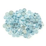 A selection of vari-shape blue zircon, total weight 63.41cts