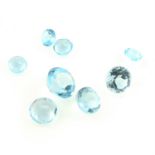 A selection of circular-shape topaz, total weight 2.01cts.