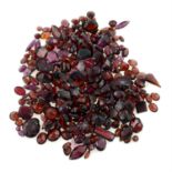 A selection of vari-shape red garnets, total weight approximately 380cts.