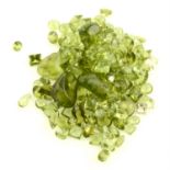 A selection of vari-shape peridots, total weight 87.98cts.