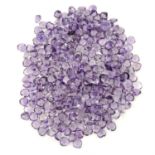 A selection of heart-shape amethysts, total weight 294.91cts.