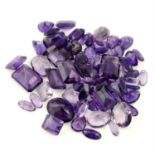 A selection of vari-shape amethysts, total weight 300.91cts.
