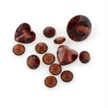 A selection of vari-shape garnets, total weight 3.26cts.