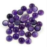 A selection of amethyst cabochons, total weight 24.82cts.