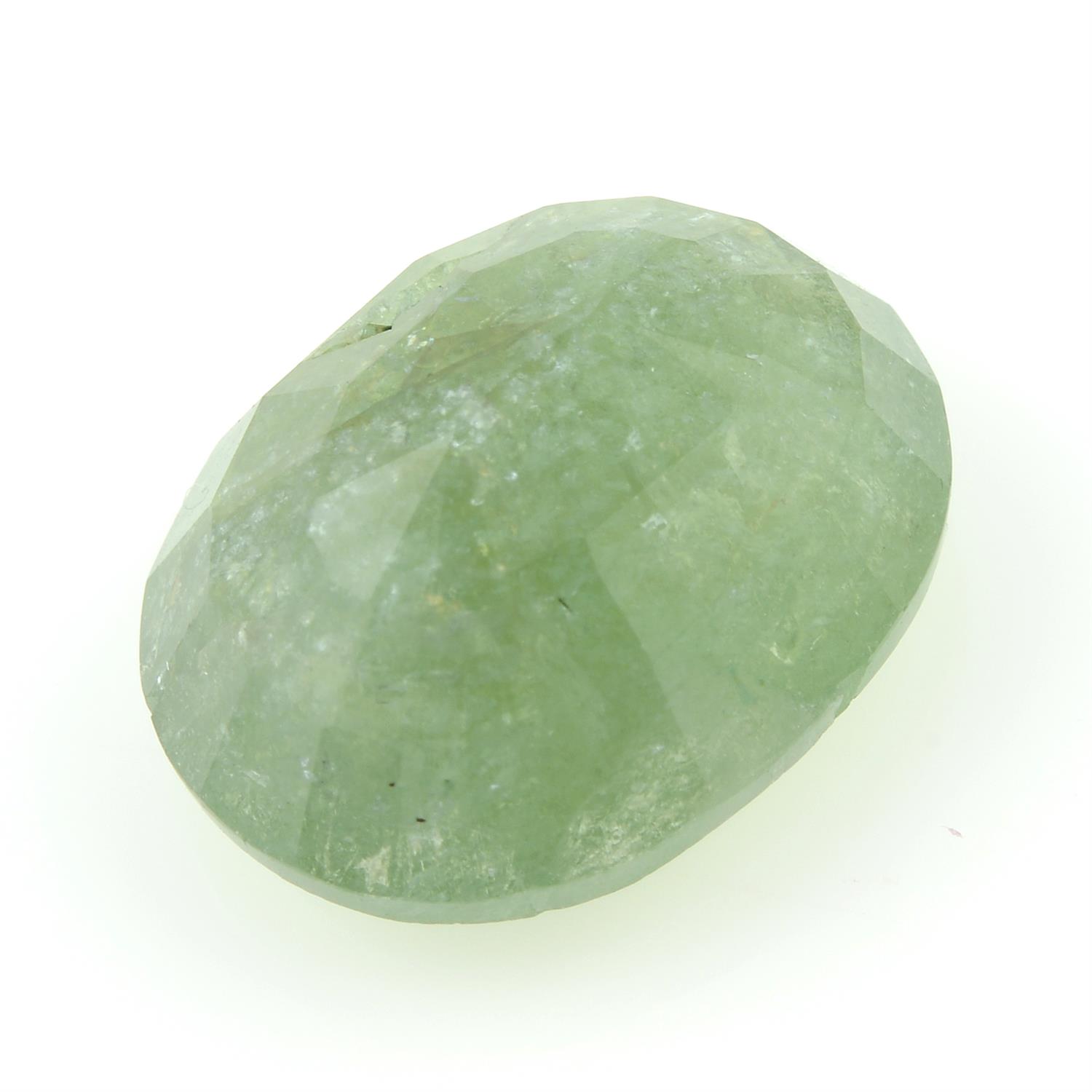 An oval-shape tourmaline, weight 9.70cts. - Image 2 of 3