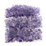 A selection of heart-shape amethysts, total weight 190.02cts.