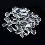 A selection of rectangular and circular-shape topaz, total weight 58.80cts.
