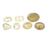 A selection of oval-shape rutilated quartz, approximate total weight 231.8cts.