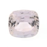 A cushion-shape kunzite, weight 9.40cts.