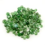 A selection of circular-shape tsavorite garnets, total weight 19.60cts.