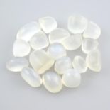 A selection of vari-shape moonstone cabochons, total weight 48.54cts.