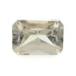 A yellowish-green rectangular shape diaspore, weight 3.29cts.