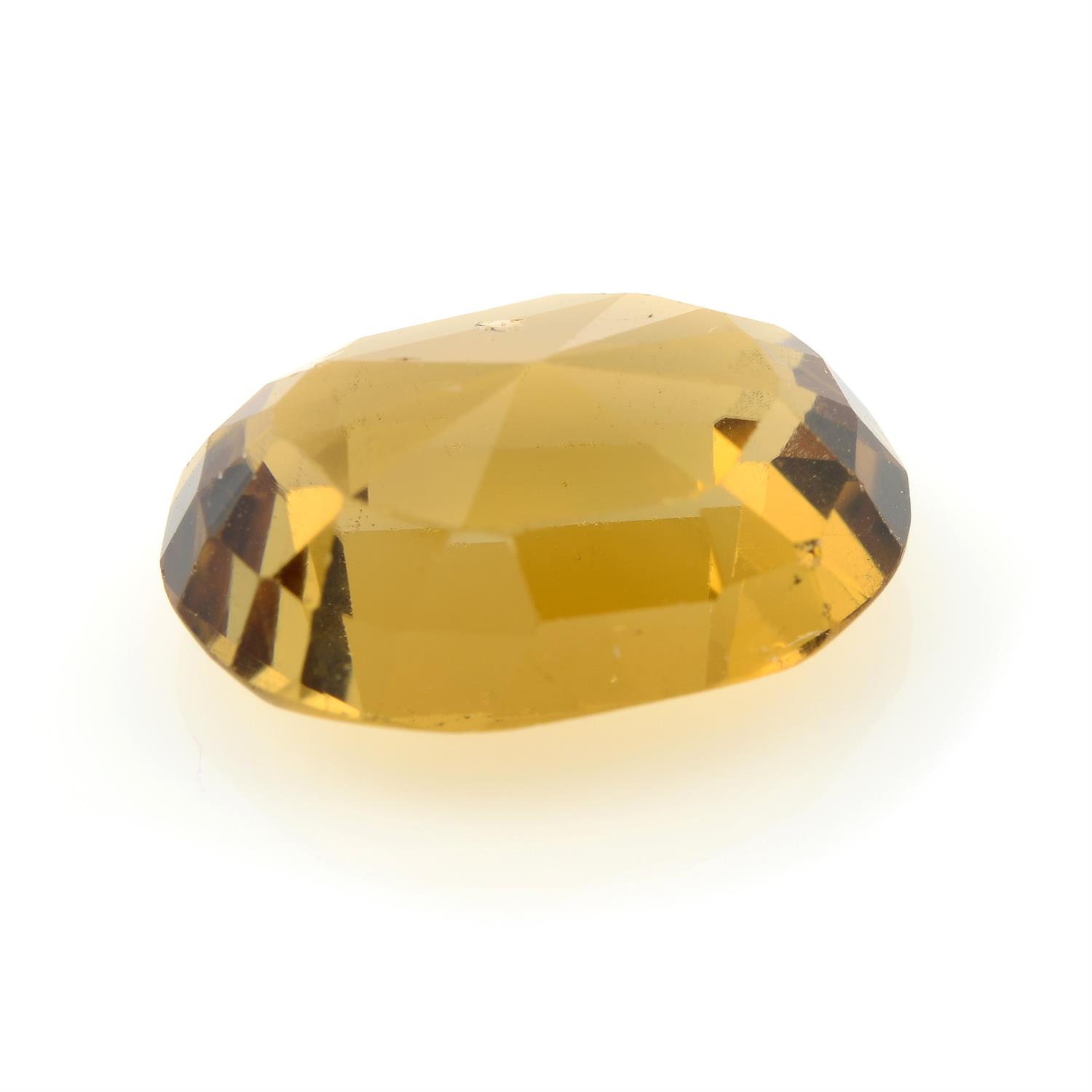 An oval-shape orange tourmaline, weight 4.23cts. - Image 2 of 2