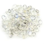 A selection of oval-shape moonstone cabochons, total weight 54.84cts.
