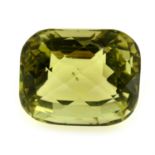 A fancy-shape citrine, weight 45.41cts.