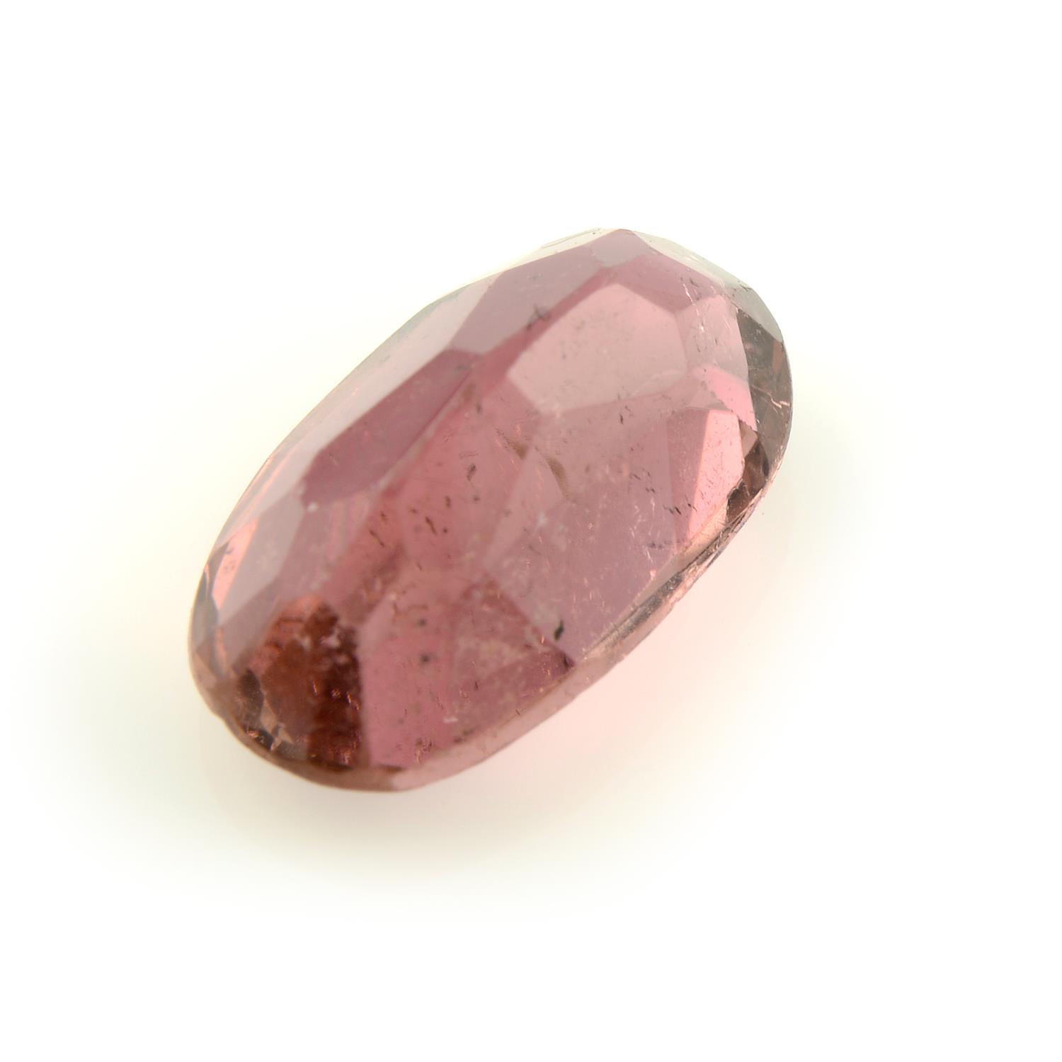 An oval-shape pink tourmaline, weighing 2.34cts. - Image 2 of 2