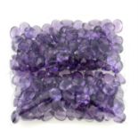 A selection of oval-shape amethysts, total weight 335.88cts.