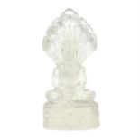 A colourless Buddha carving presumed to be goshenite, weight 42.8cts.