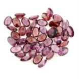 A selection of oval-shape garnets, total weight 21.88cts.