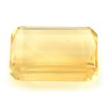 An octagonal-shape citrine, weight 31.91cts.