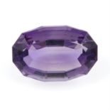 An oval-shape amethyst, weight 50.90cts.
