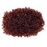 A selection of circular-shape red garnets, total weight 38.29cts.