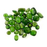 A selection of green vari-shape chrome diopside, total weight 32.93cts.