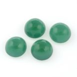 Four chrysoprase cabochons, total weight 32.20cts.