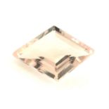 A kite-shape morganite, weight 5.58cts.
