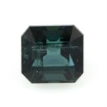 A square-shape green tourmaline, weight 5.32cts.