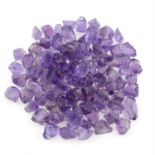 A selection of rough amethysts, total weight 130gms.