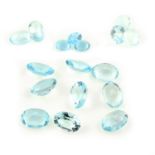 A selection of oval-shape topaz, total weight 10.78cts.